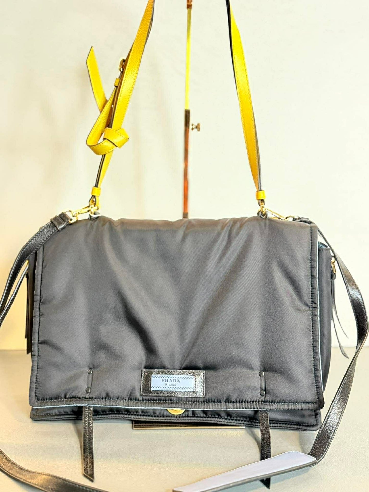Prada – Nylon Shoulder Bag (Black)