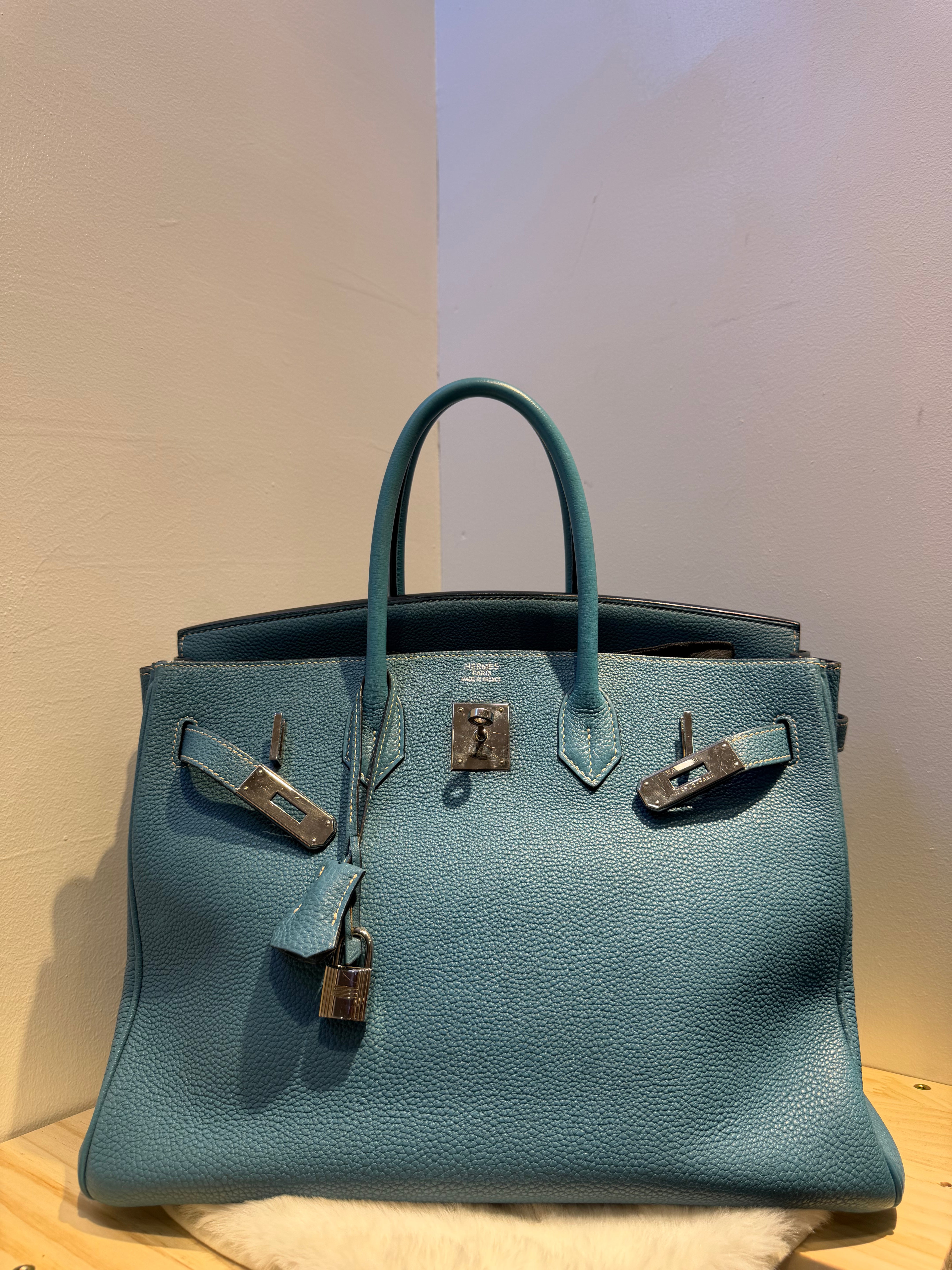 Hermes Birkin 35 (Blue Jean)
