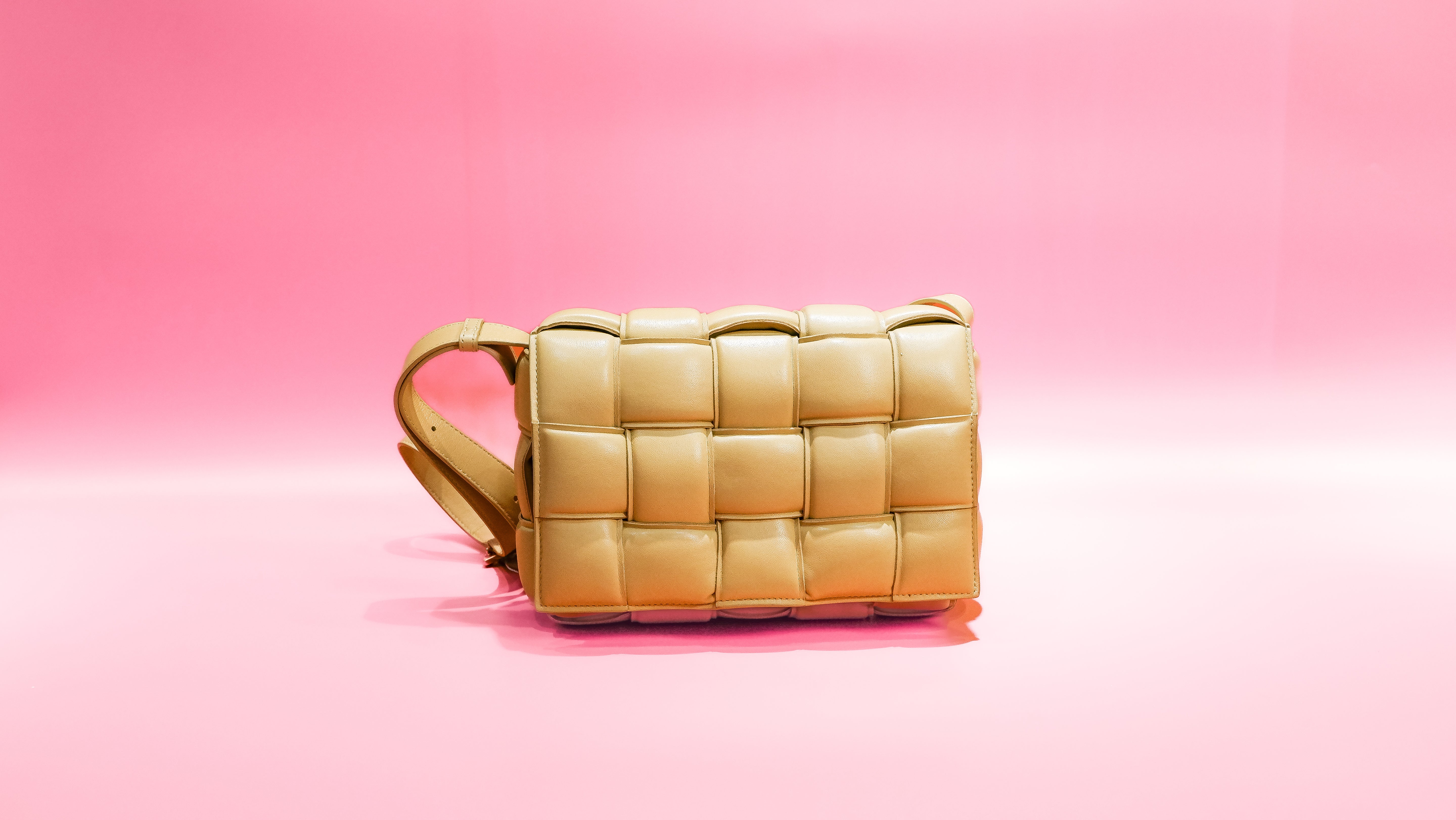 Bottega Veneta Padded Cassette in Beige Crossbody Bag