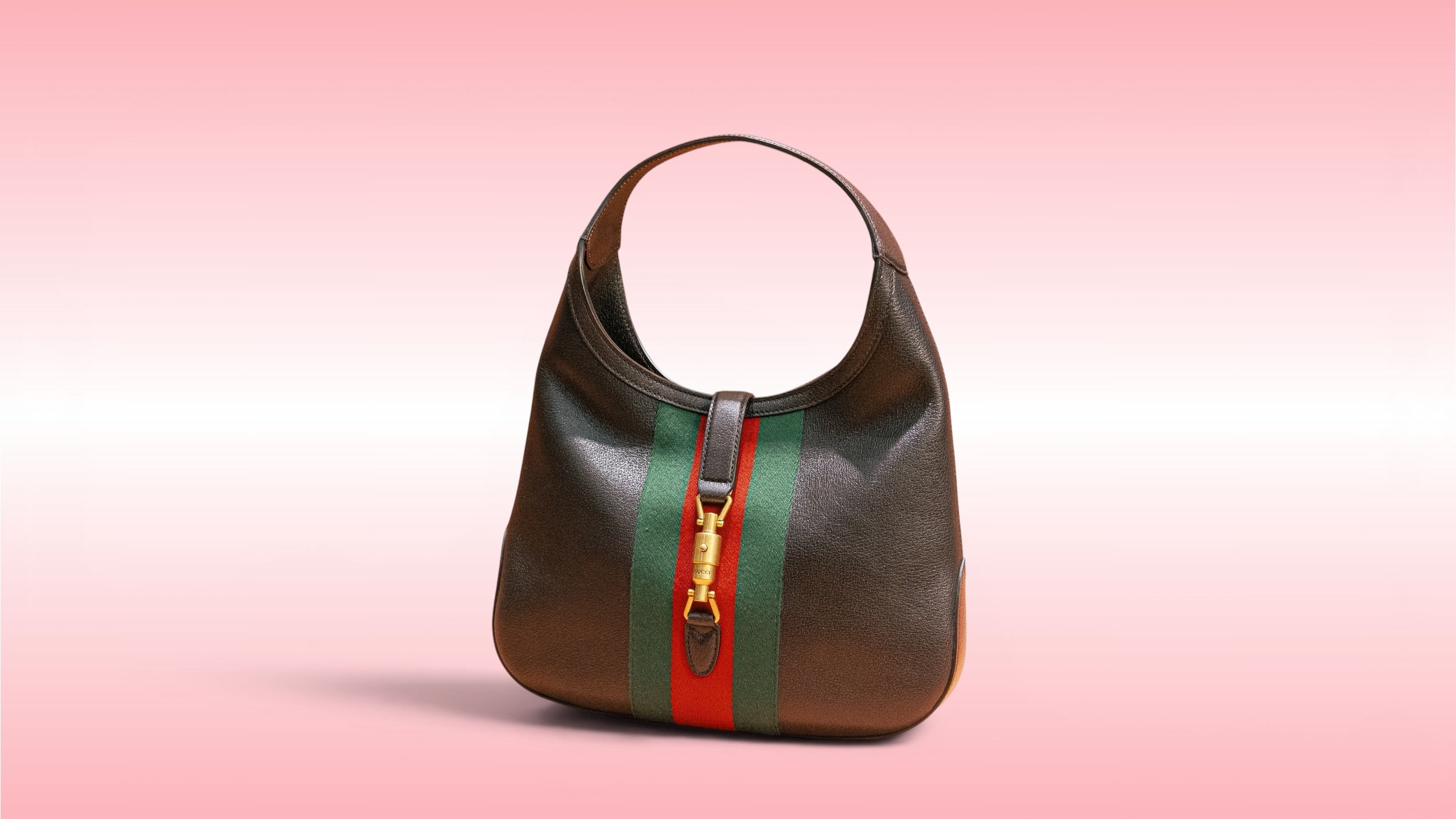 Gucci Vintage Leather Web Medium Jackie Hobo Bag