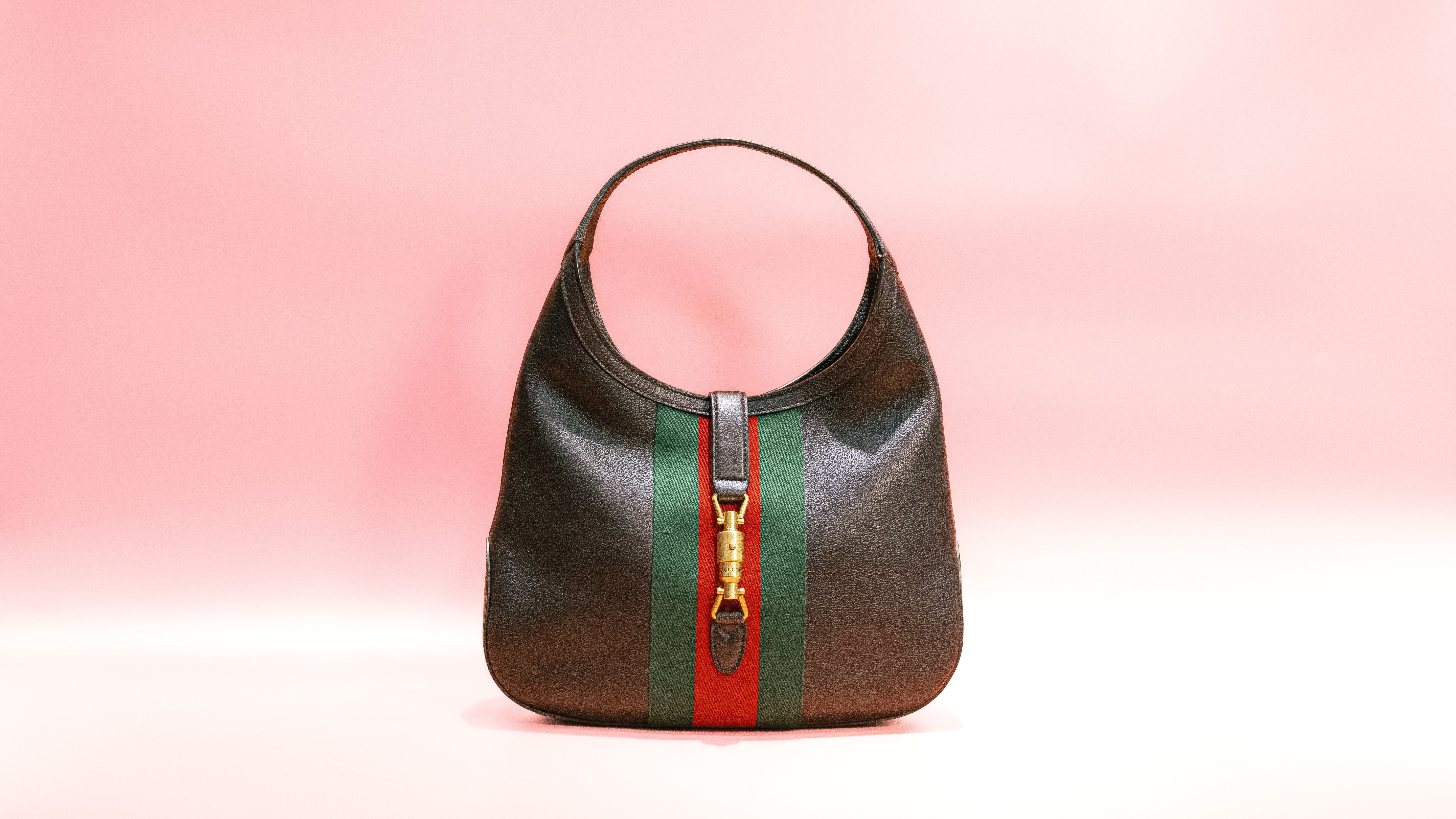 Gucci Vintage Leather Web Medium Jackie Hobo Bag