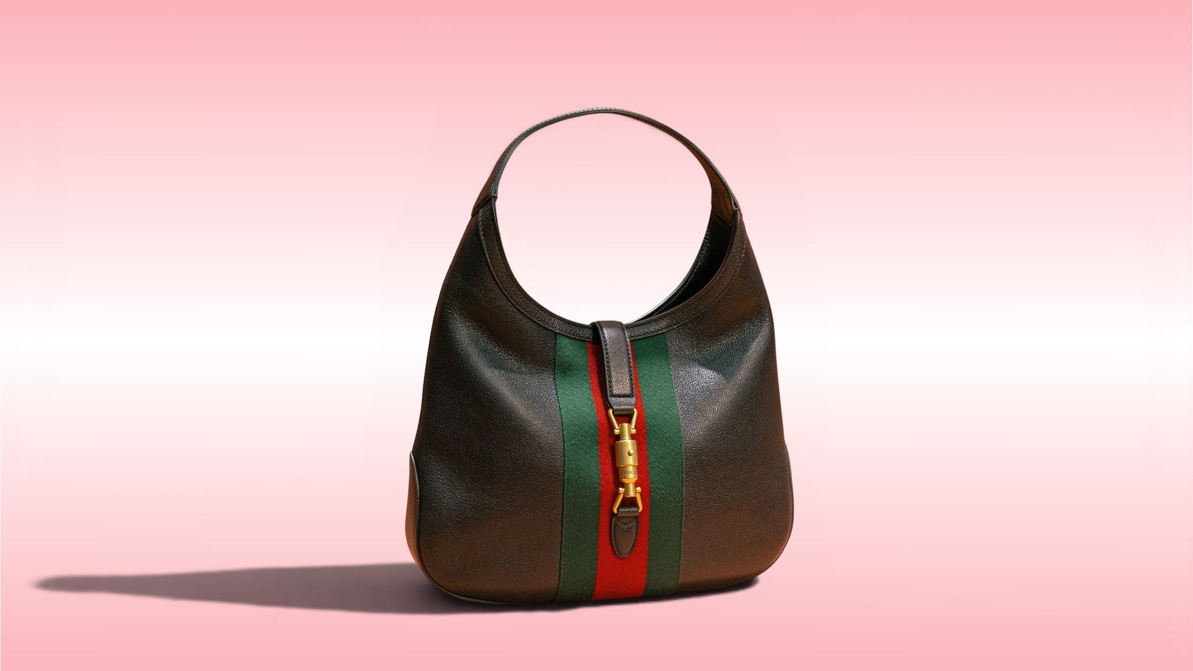 Gucci Vintage Leather Web Medium Jackie Hobo Bag