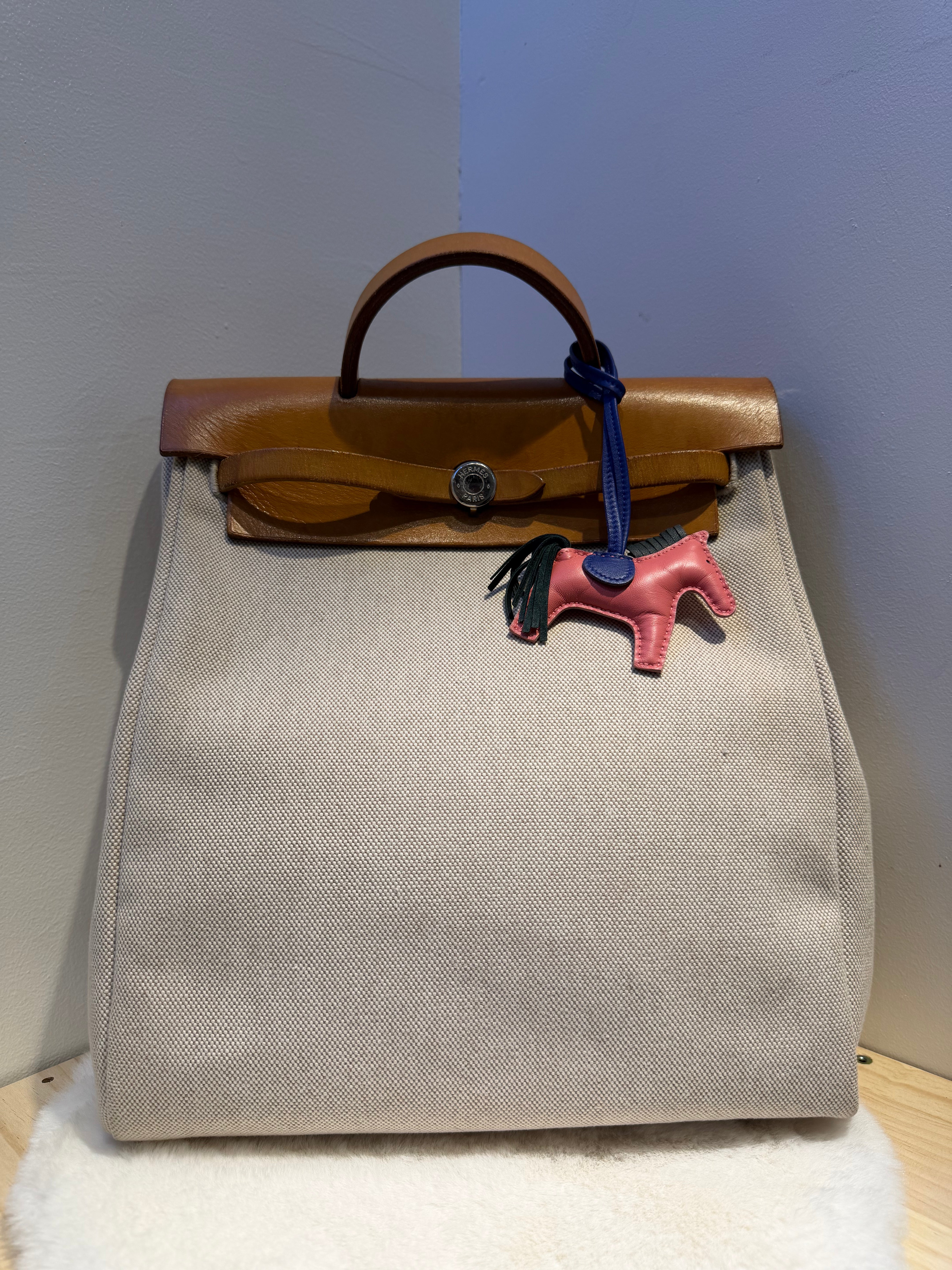 Hermes Herbag Backpack 2in1 26 (Brown Beige)