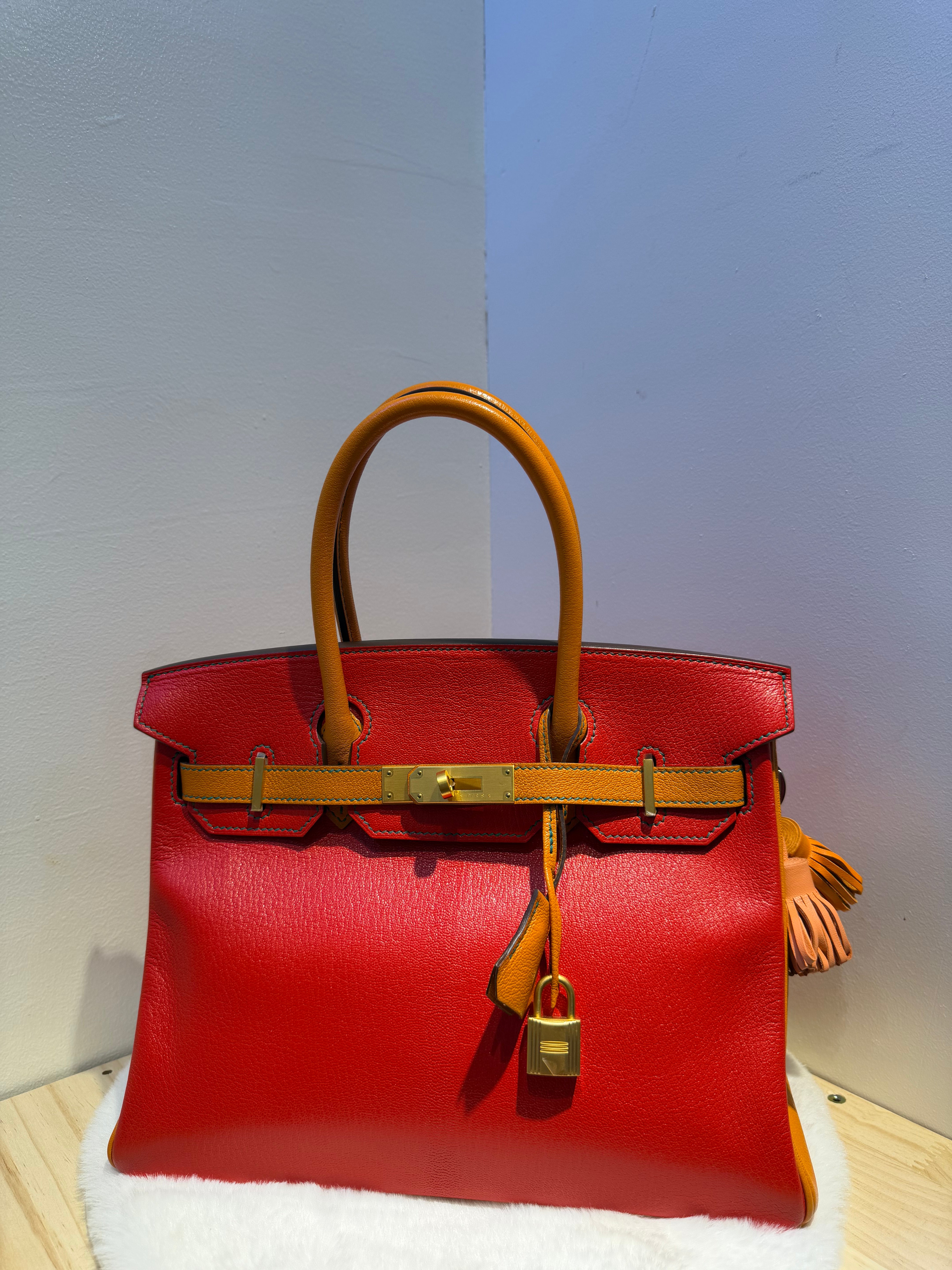 Hermes Birkin 30 (Vibrant Red Hue)