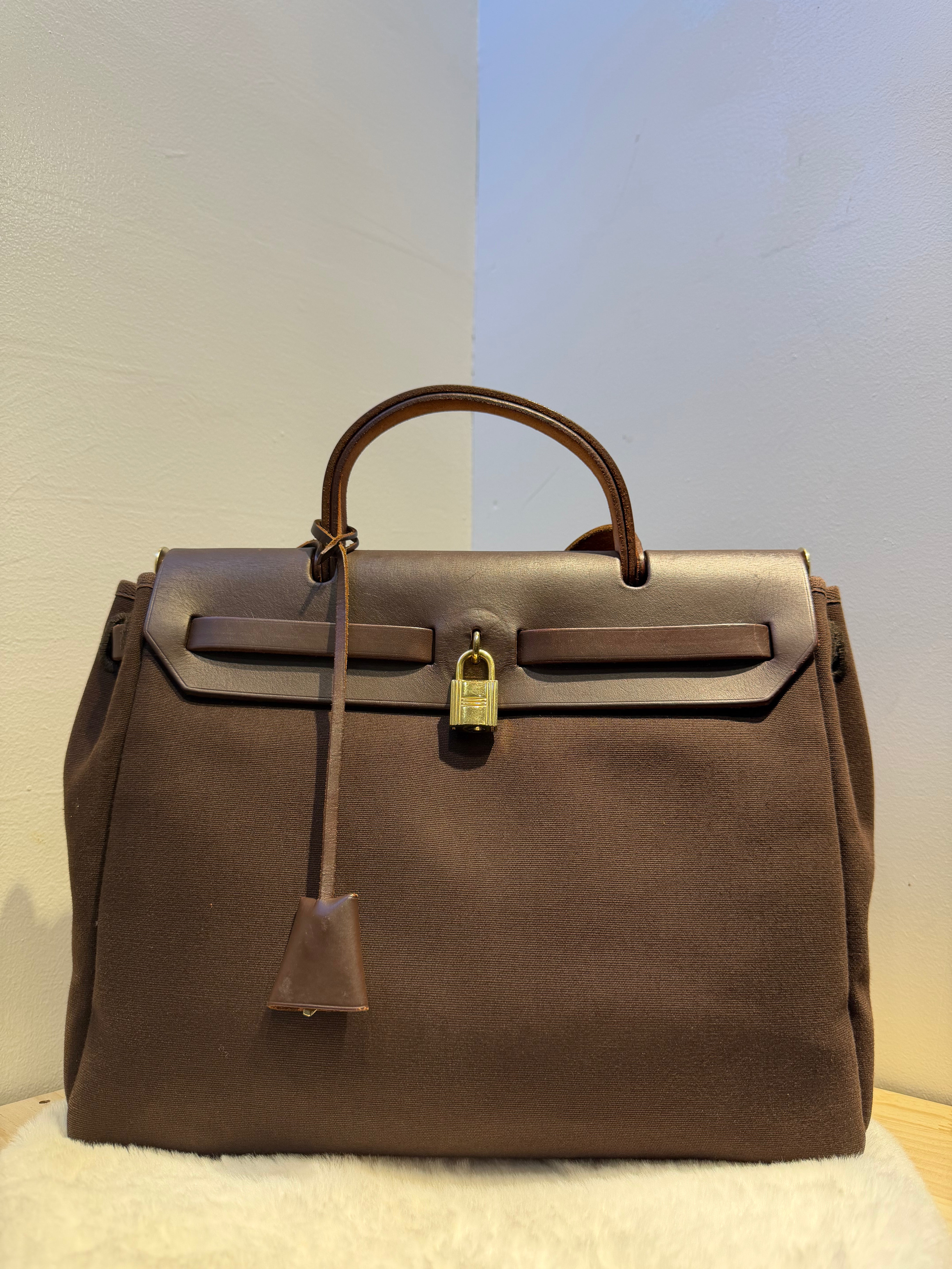 Hermes Herbag Zip 32 (Brown)