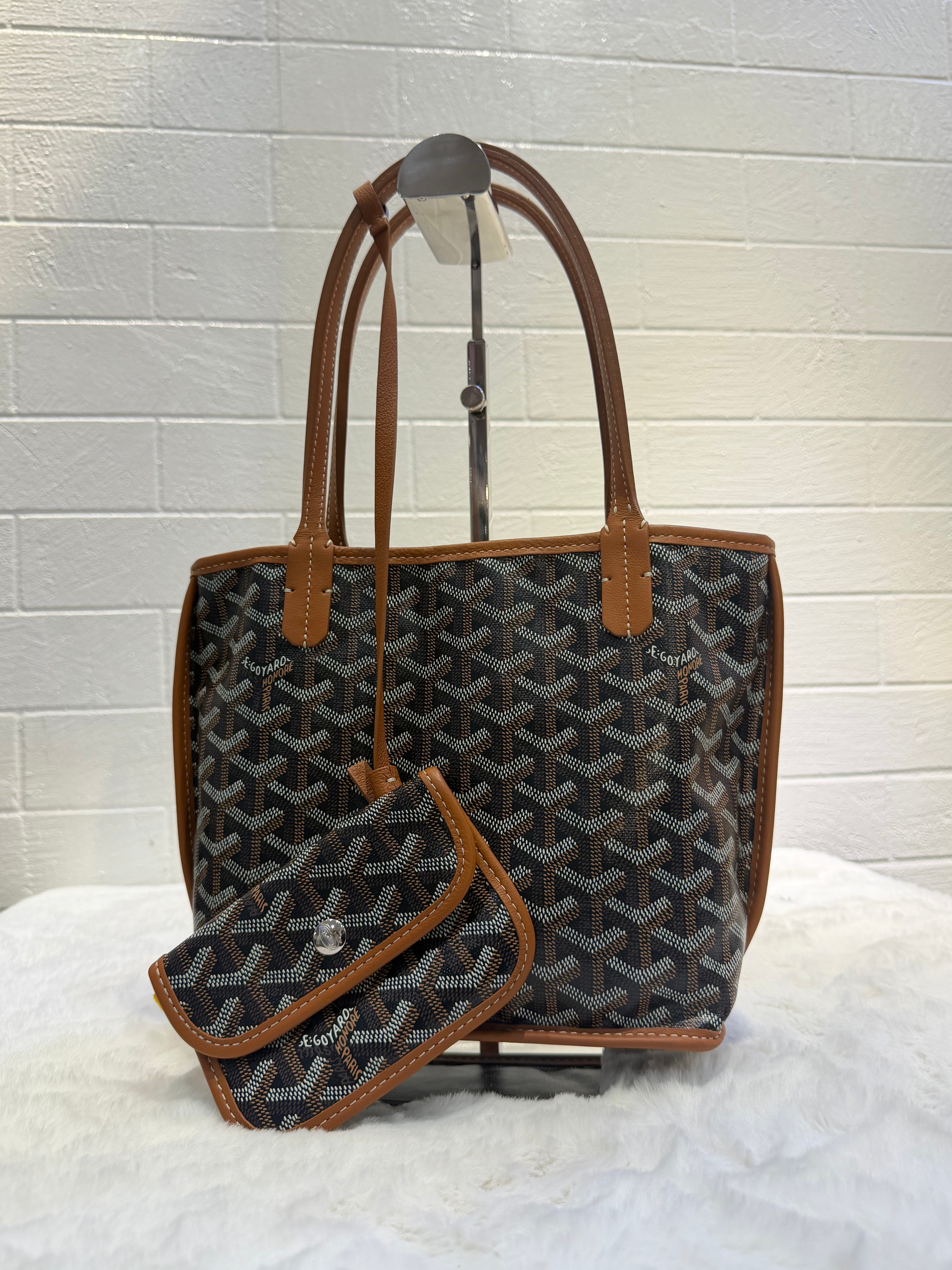 Goyard Anjou Mini Bag in Black and Tan 22 (Black & Tan)