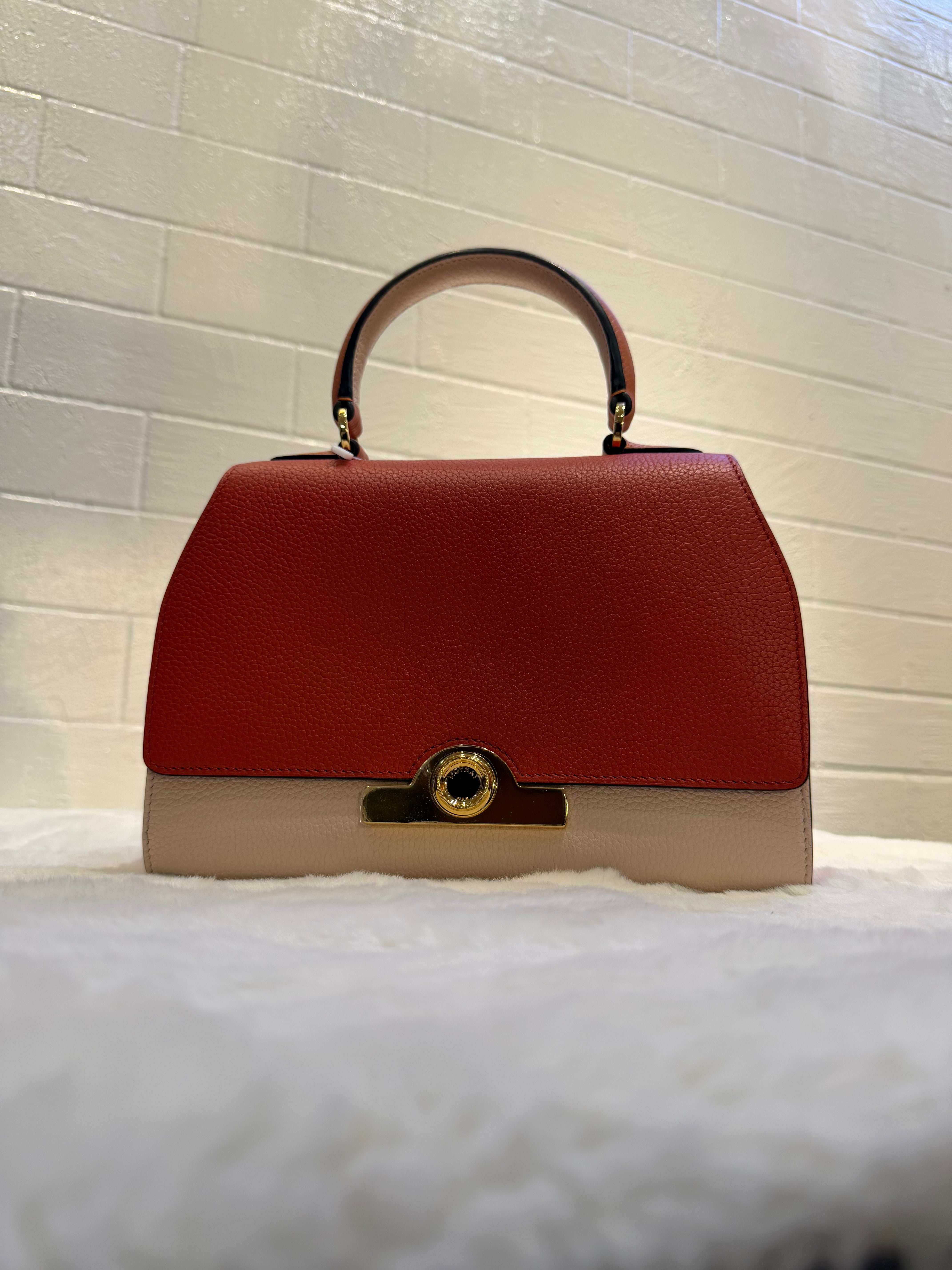 Moynat Réjane BB Top Handle Bag (30) – Tangerine