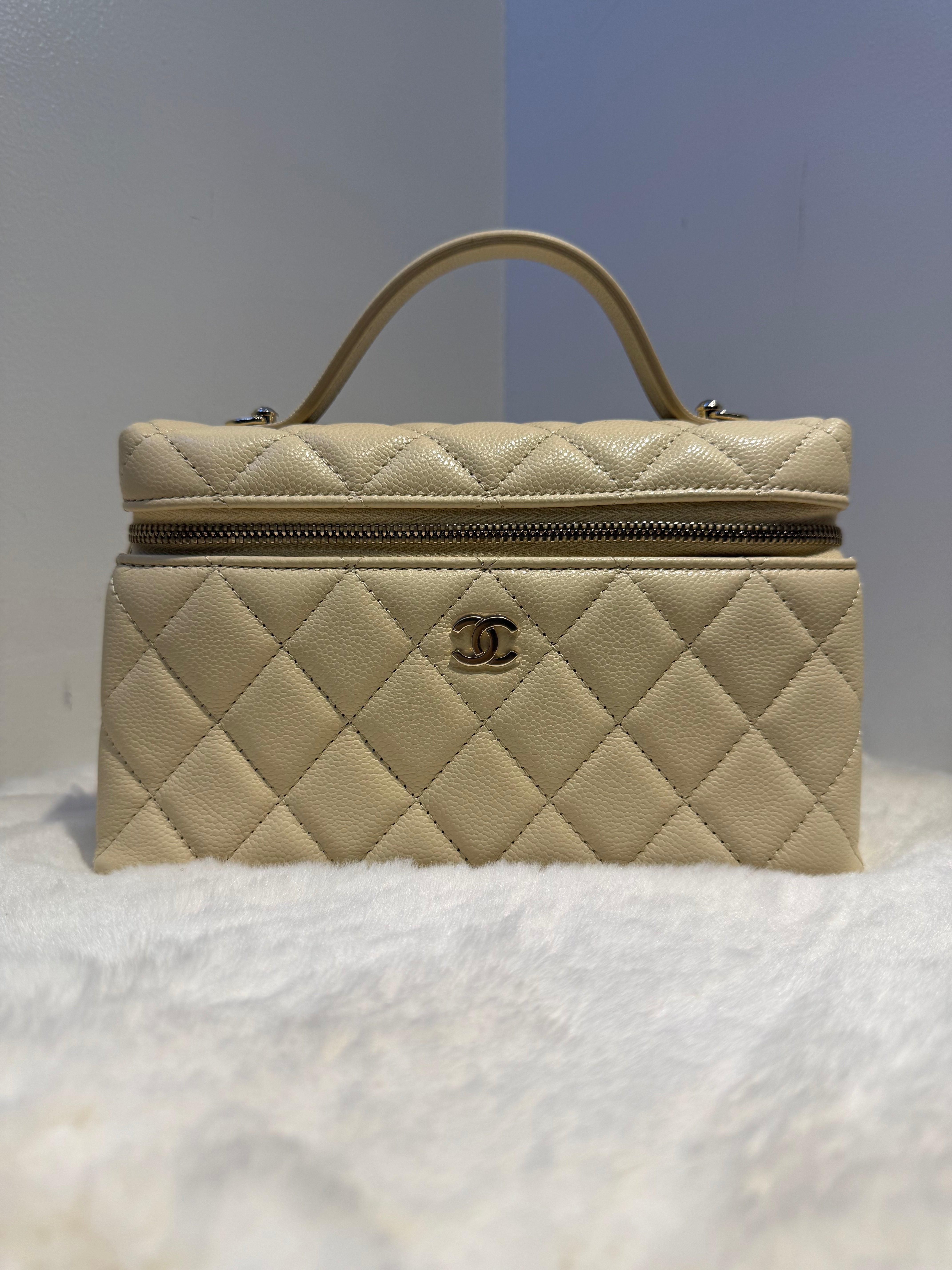 Chanel Top Handle Long Vanity Case