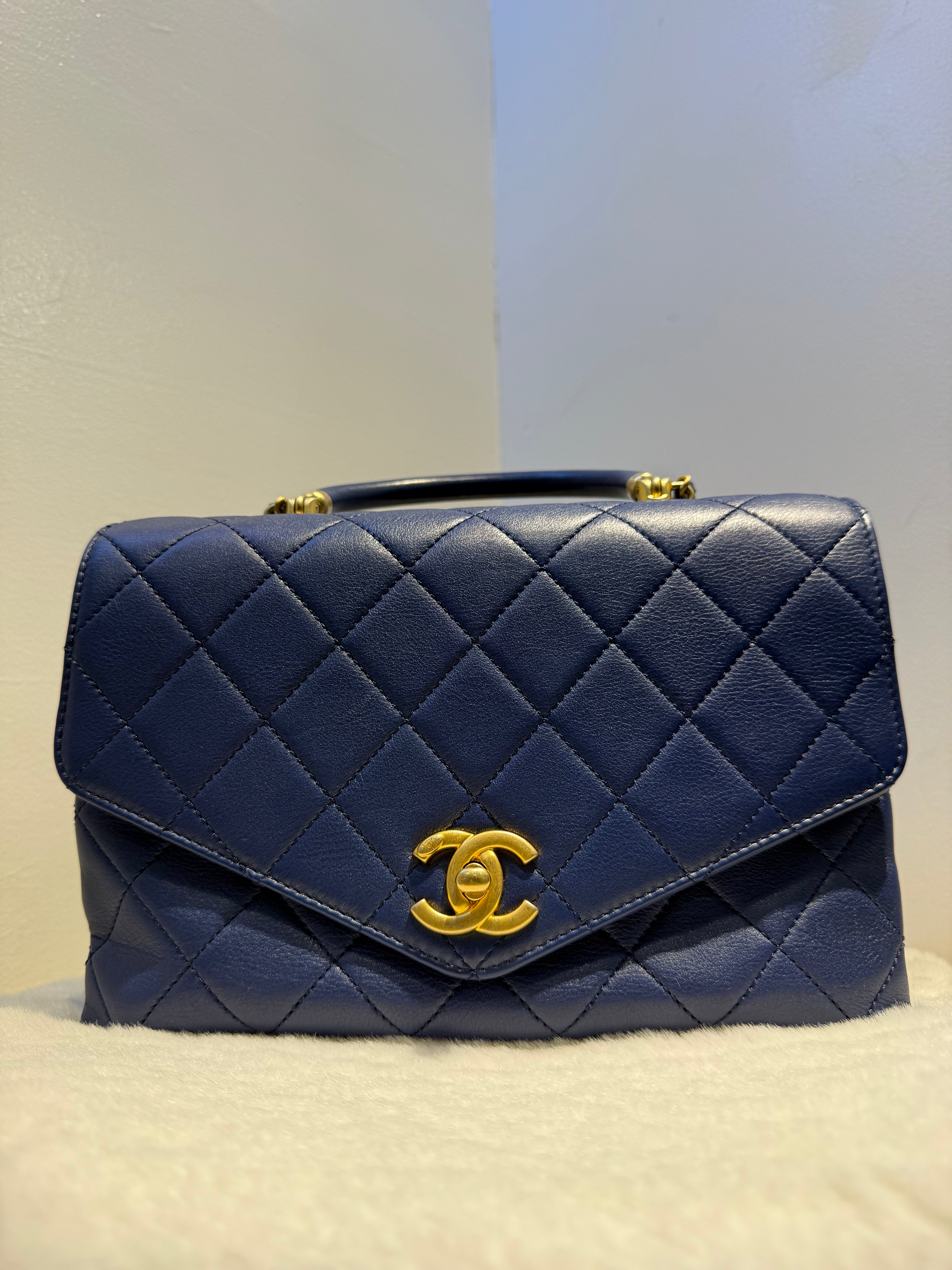 Chanel Quilted Metal Top Handle
