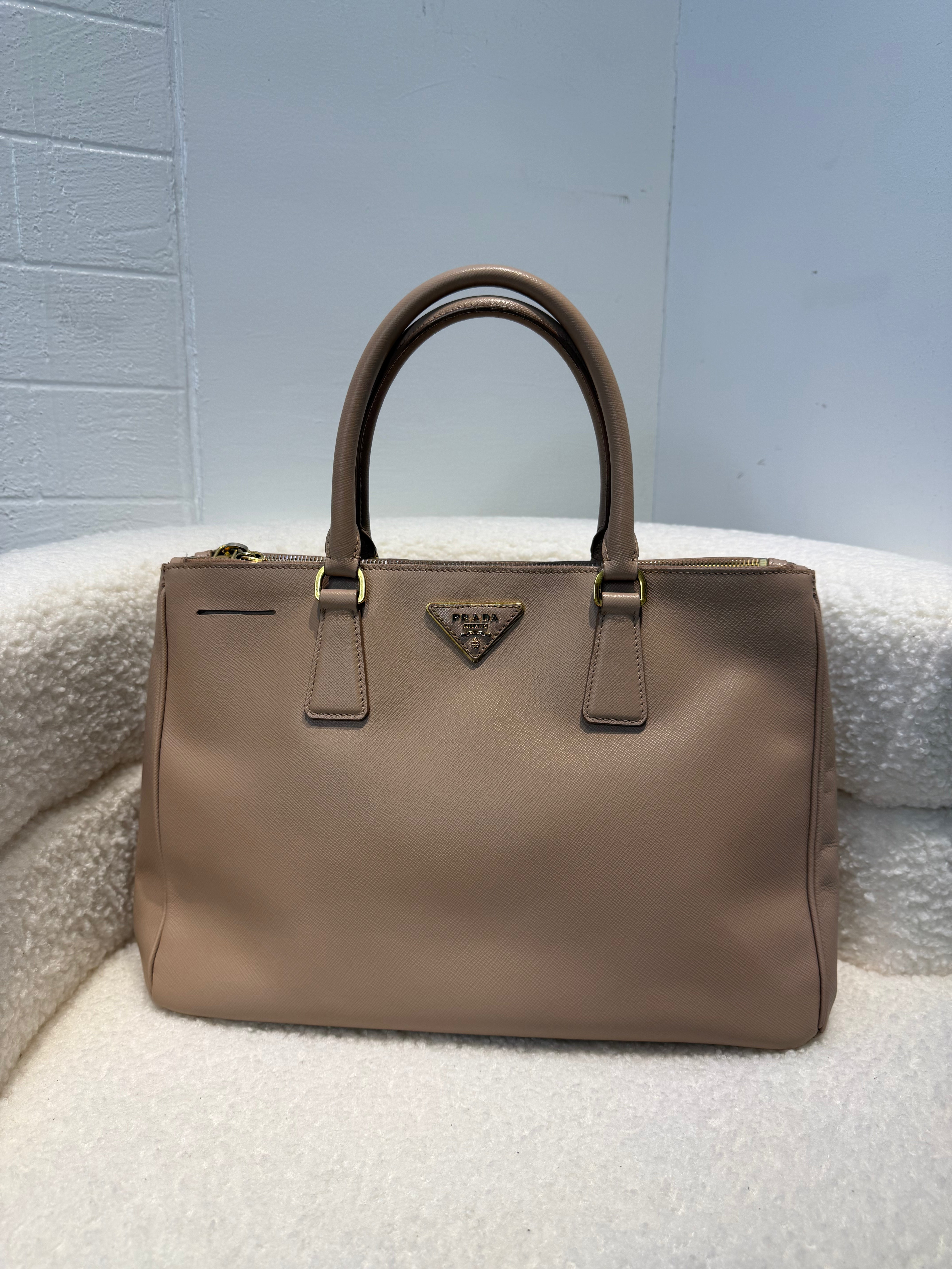 Prada Galleria Saffiano Leather Double Zip