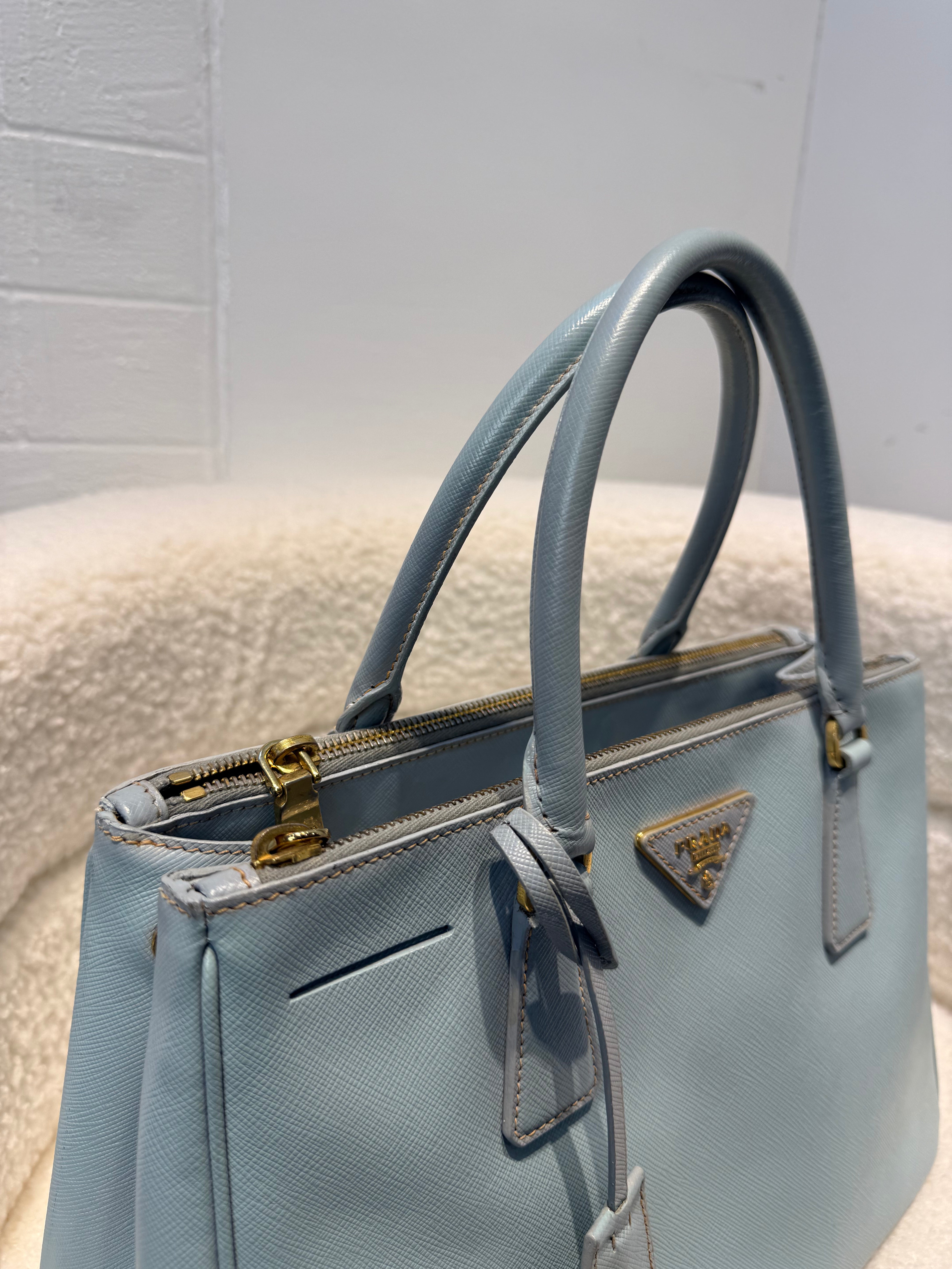 Prada Saffiano Lux Double Zip Tote