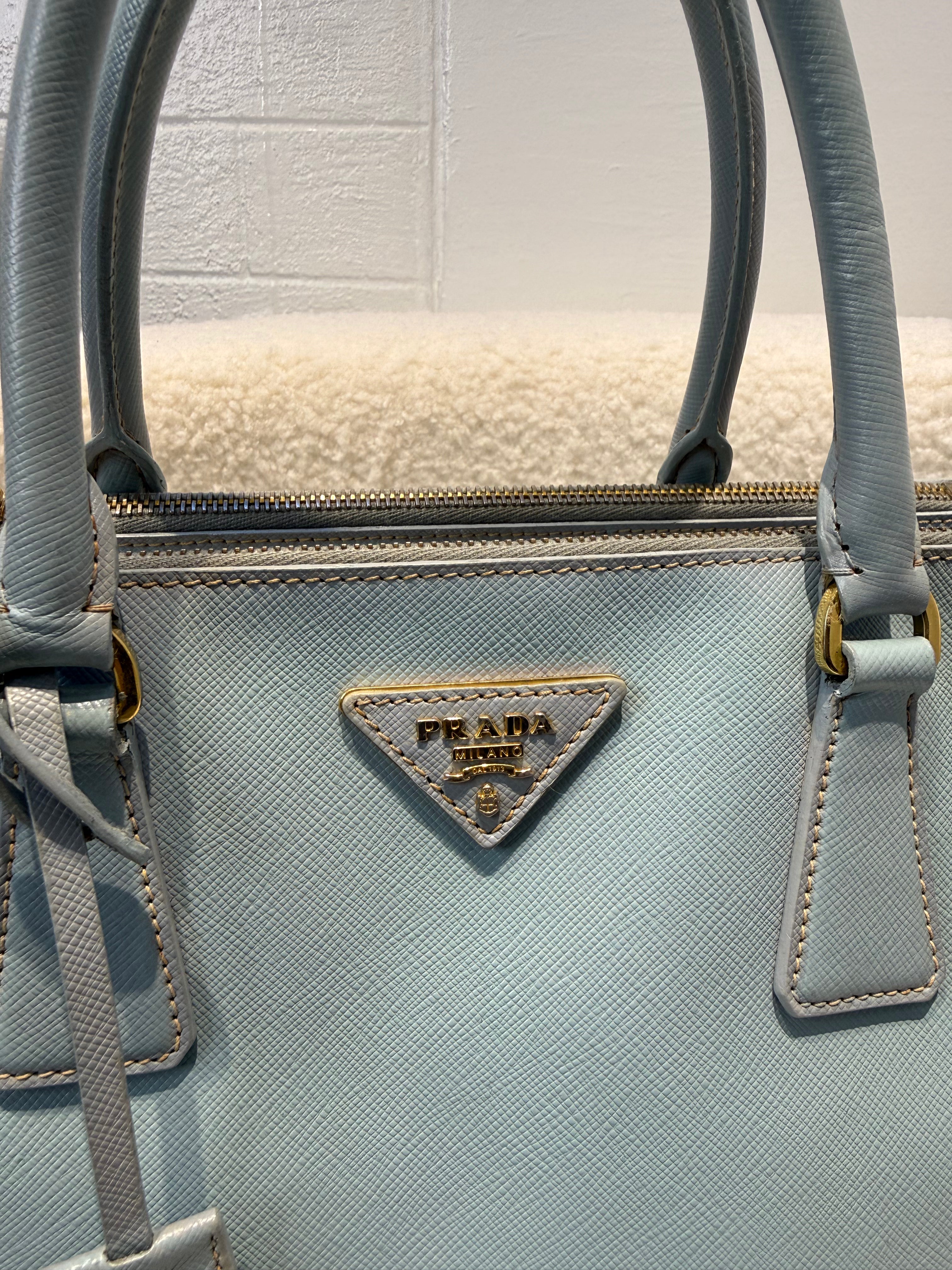 Prada Saffiano Lux Double Zip Tote