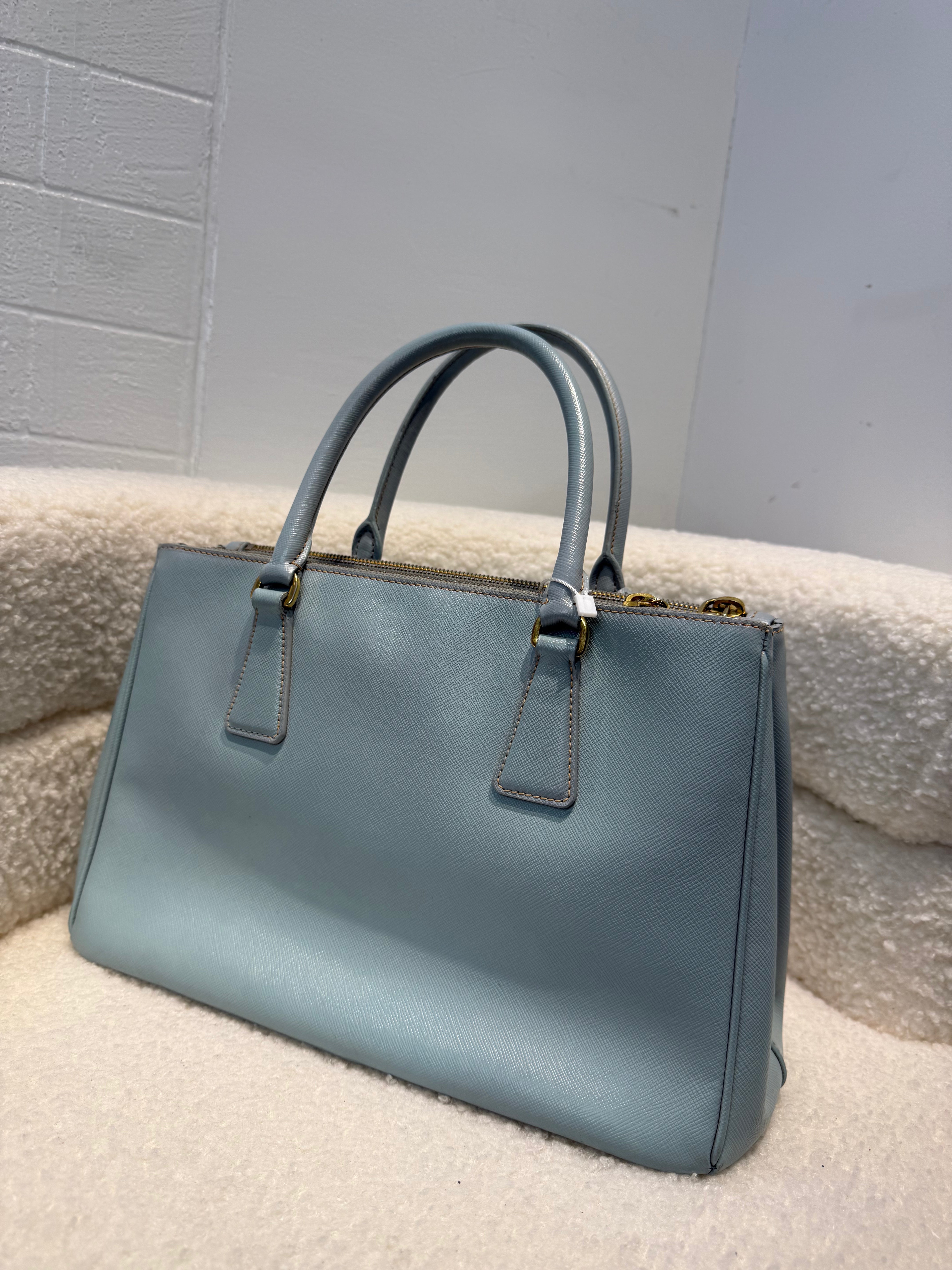 Prada Saffiano Lux Double Zip Tote