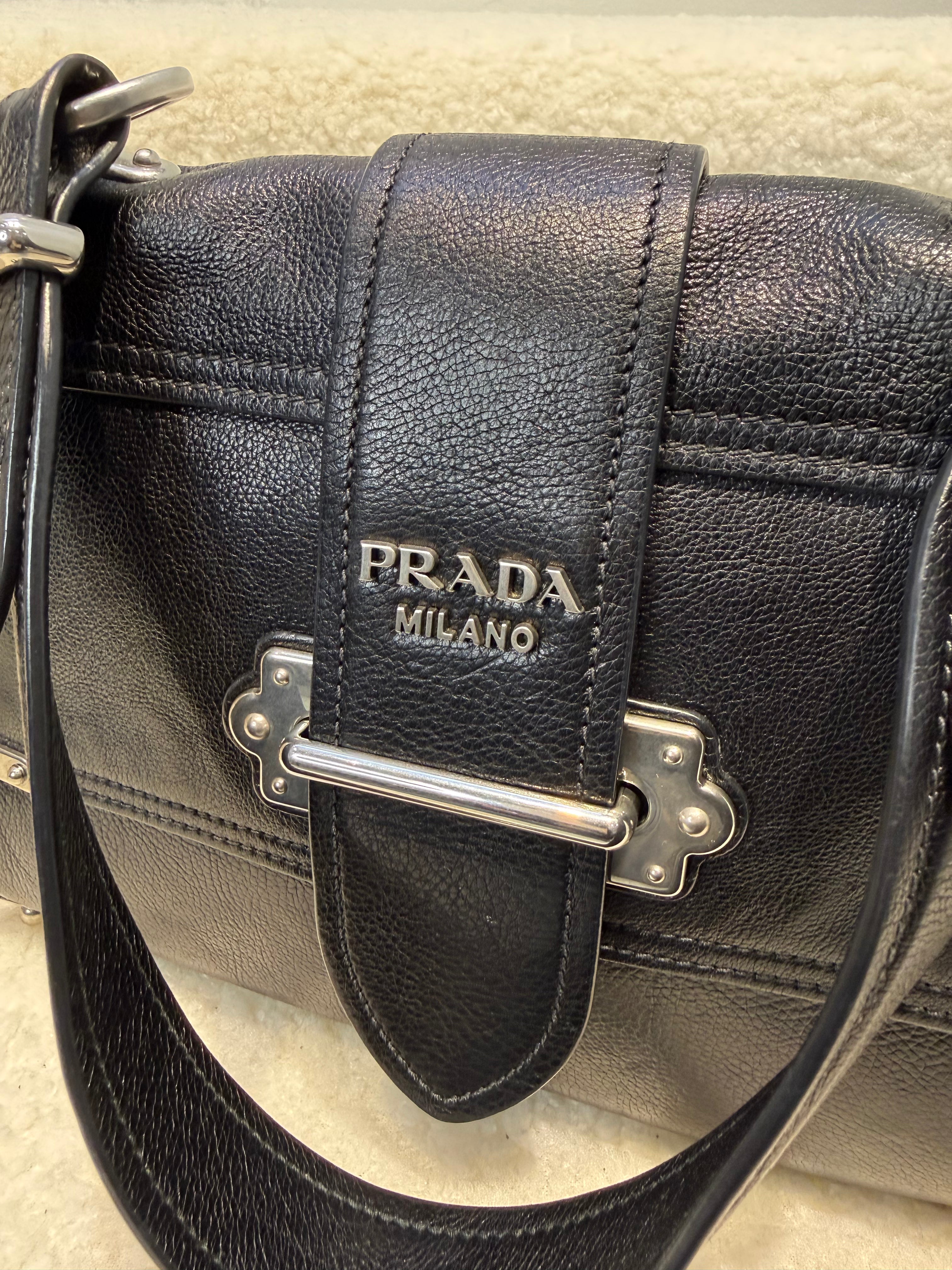 Black Cahier Soft Shoulder Bag
