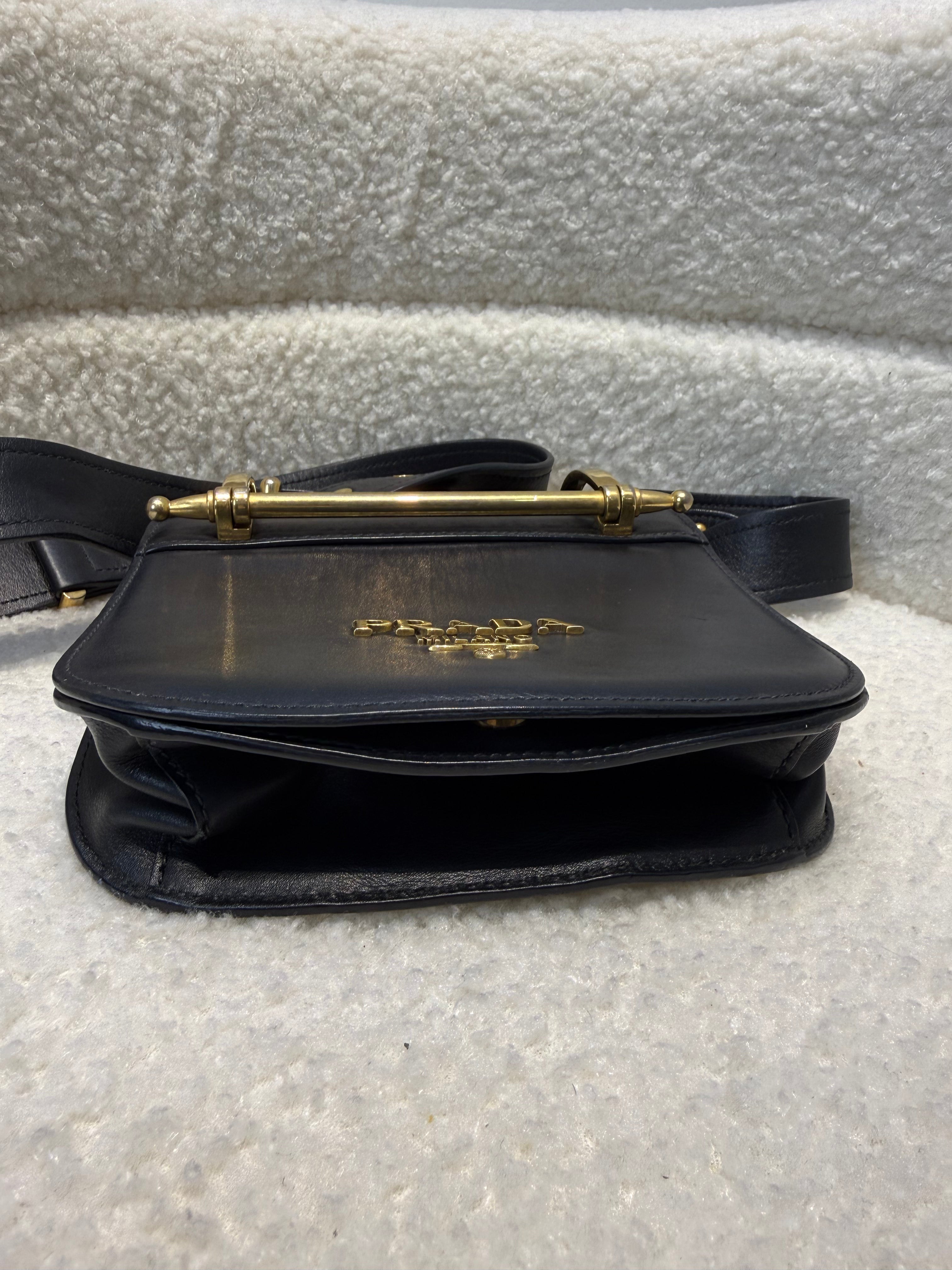 Prada City Calf Pionniere Saddle Bag