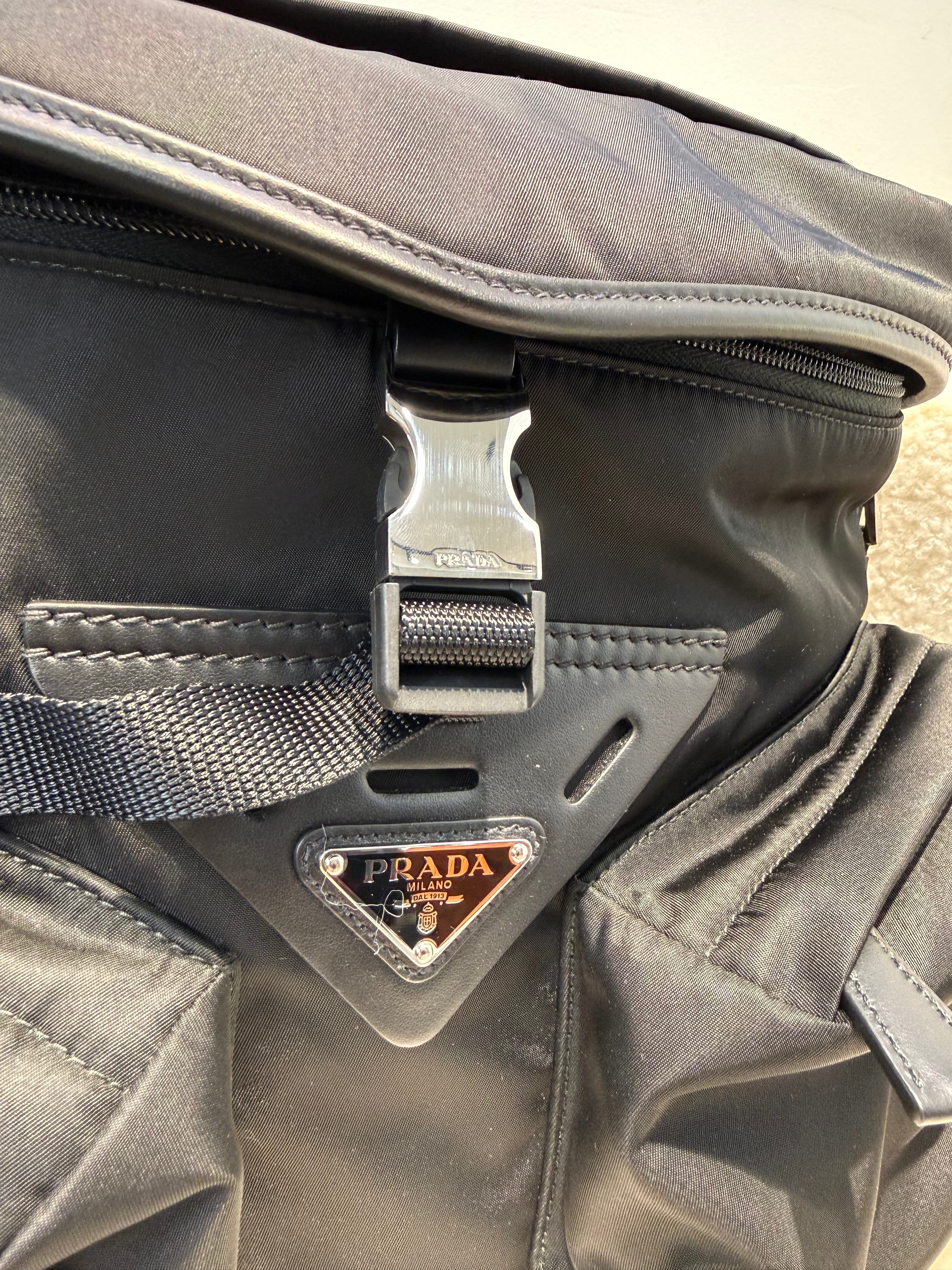 Prada Re-Nylon and Leather Shoulder Bag