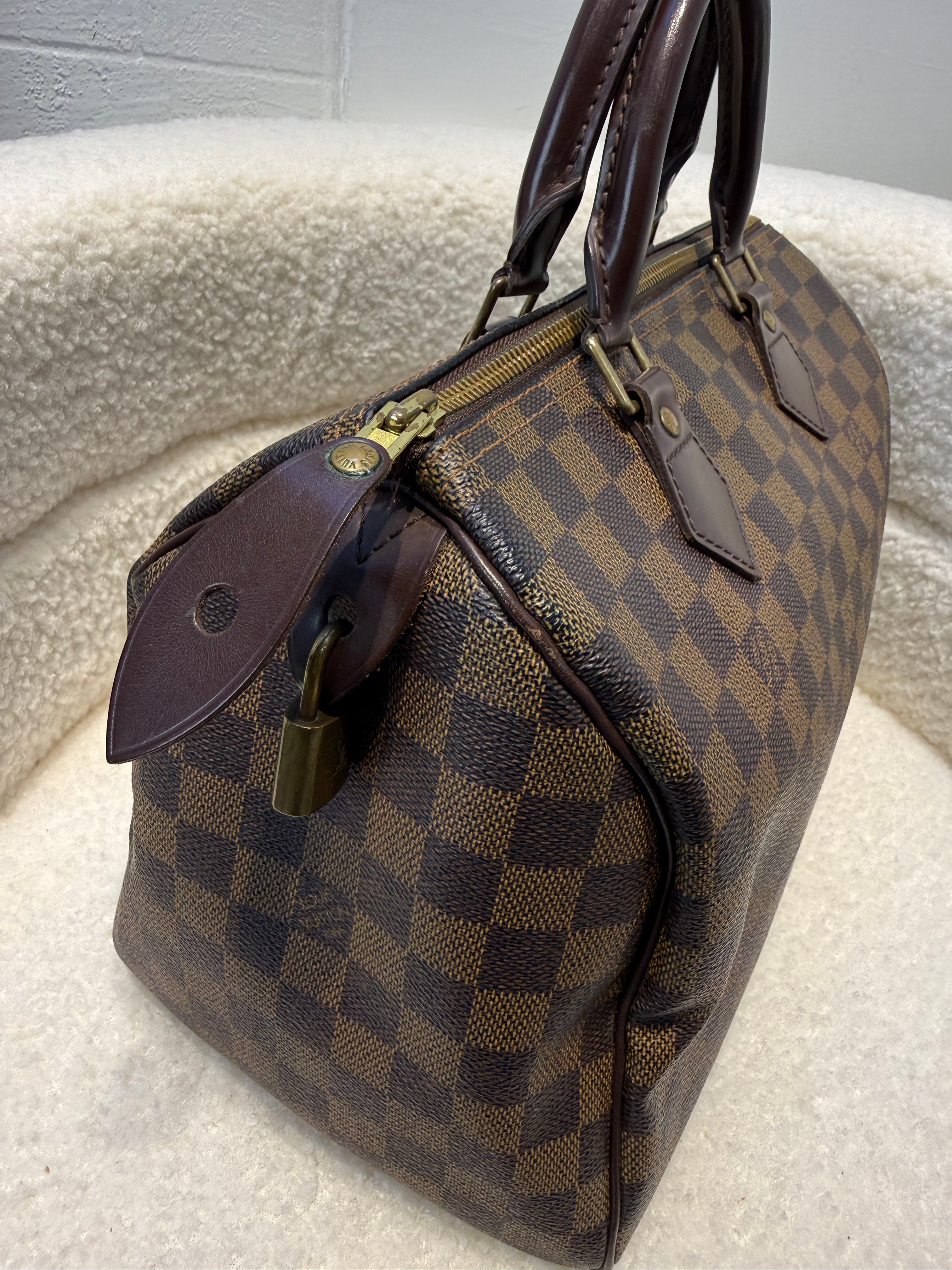 Louis Vuitton Speedy 30 Bag in Damier Ebene