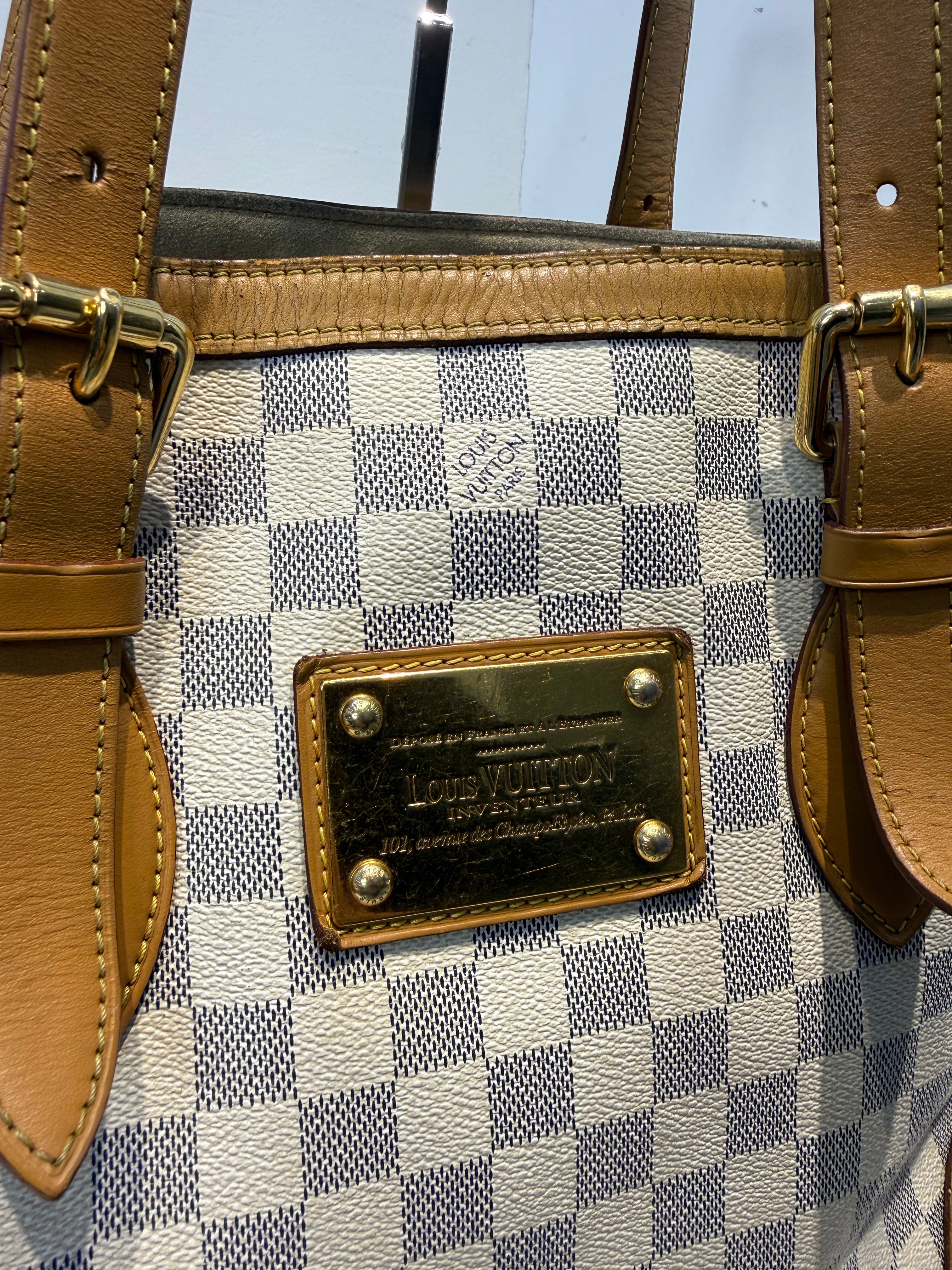 Louis Vuitton Damier Azur Hampstead MM Tote Bag