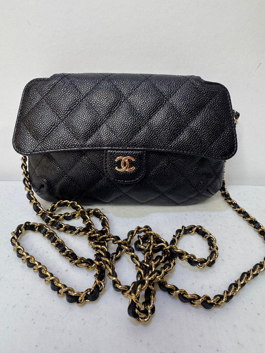 Chanel – Mini Square Classic Flap (Black)