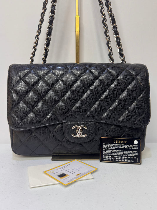 Chanel – Small Classic Flap Bag (Black, Full Set)