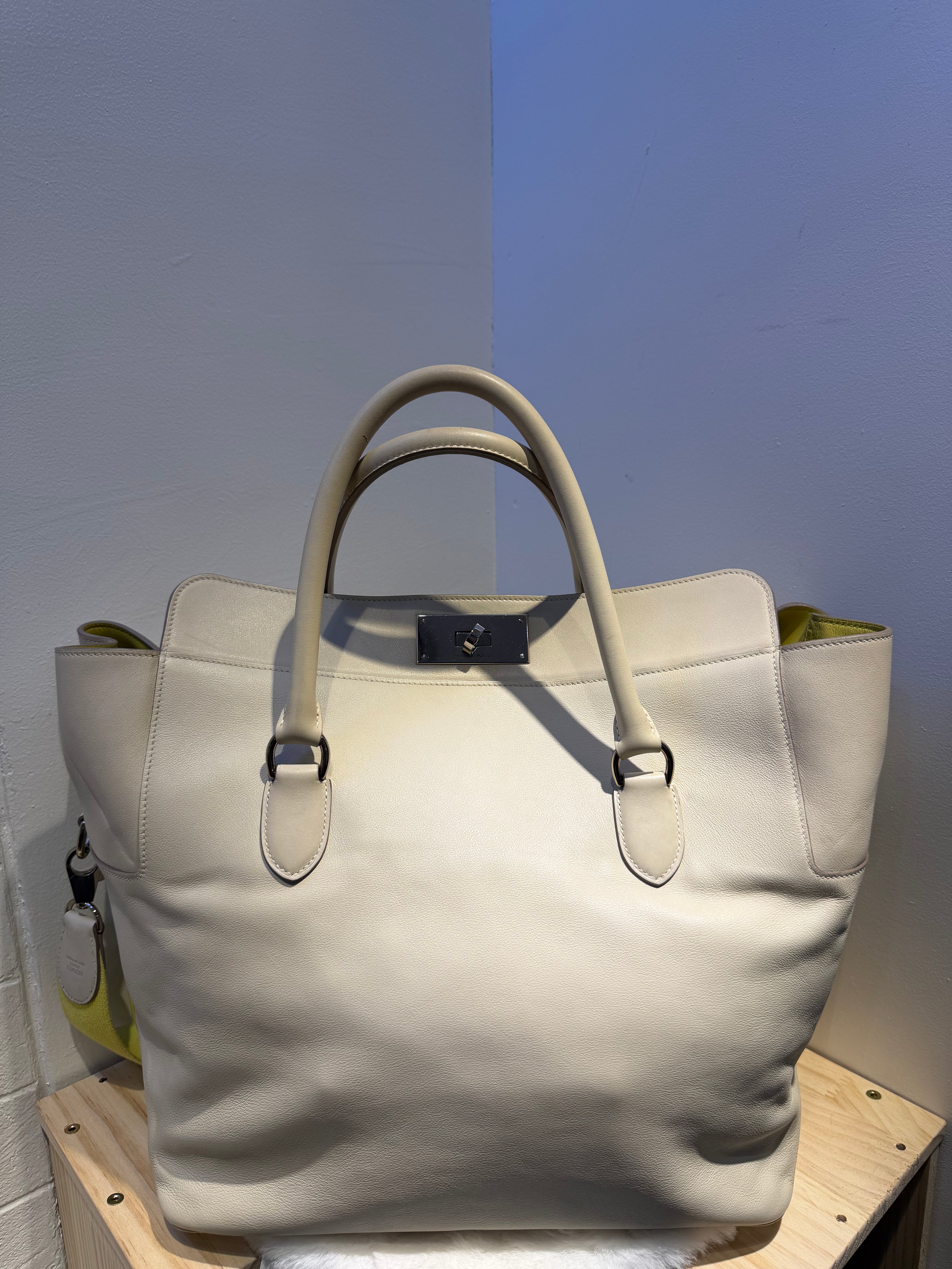 Hermes Tool Box Hand Bag 33 (White)