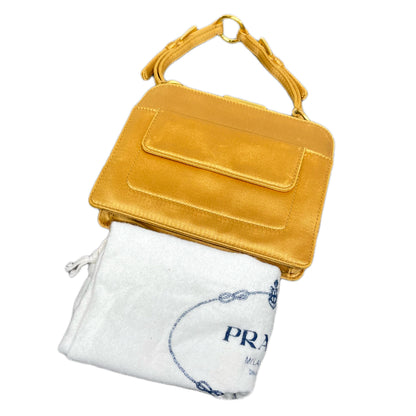 Prada – Satin Top Handle Bag (Gold)